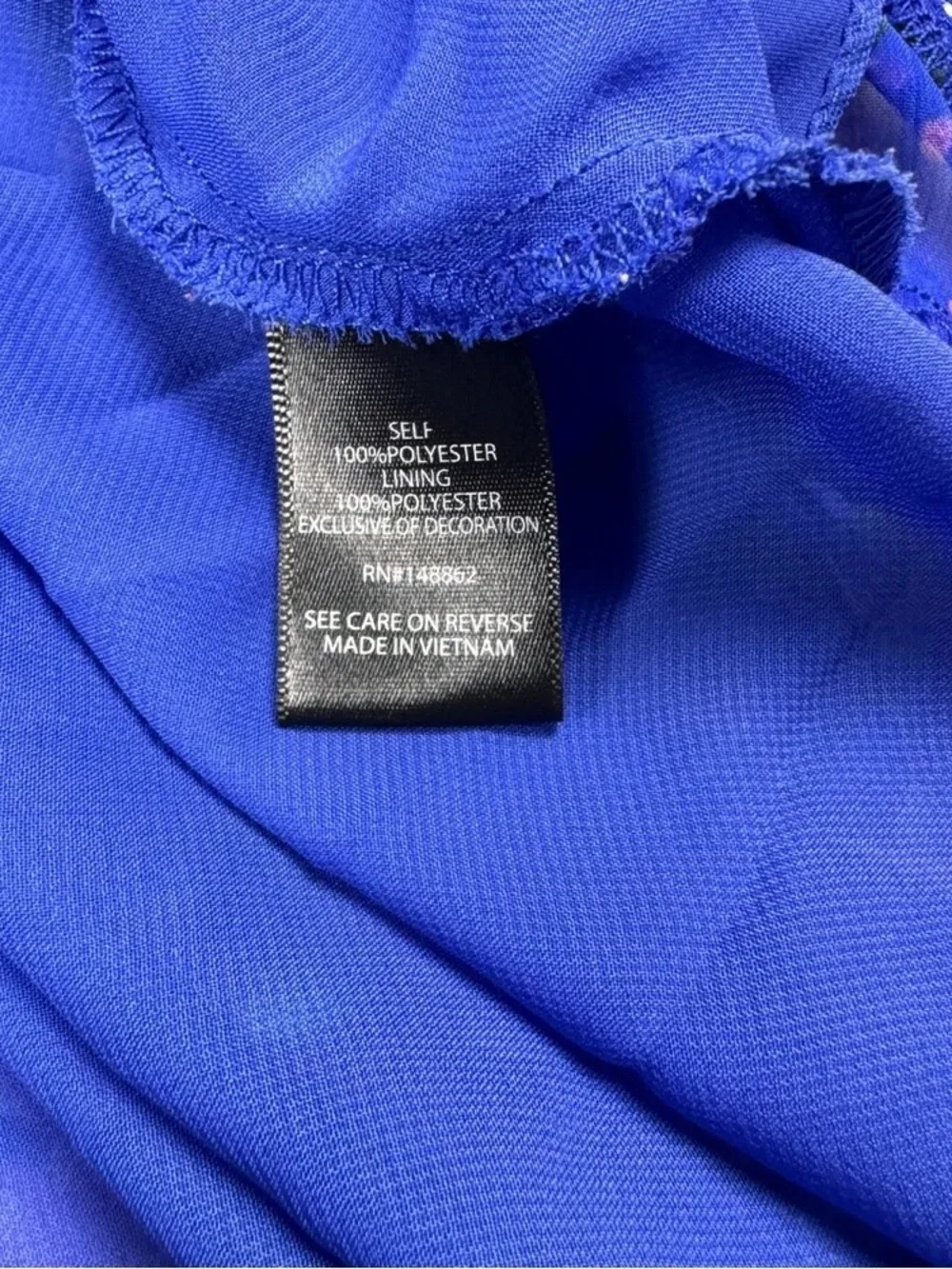 torrid Royal Blue Floral V-Neck Peplum Top - Picture 7 of 10